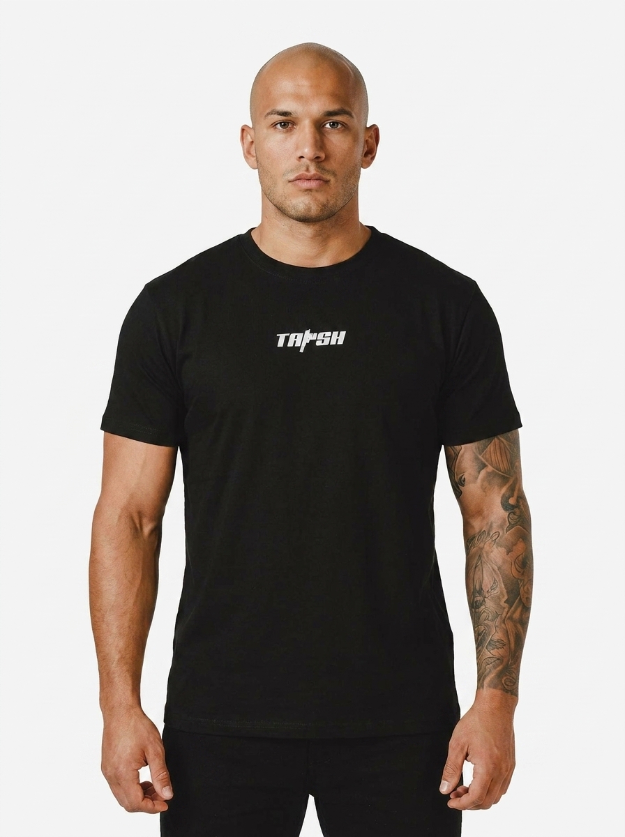 TAPSH Logo Tee — Schwarzes Oversized T-Shirt mit TAPSH Wordmark